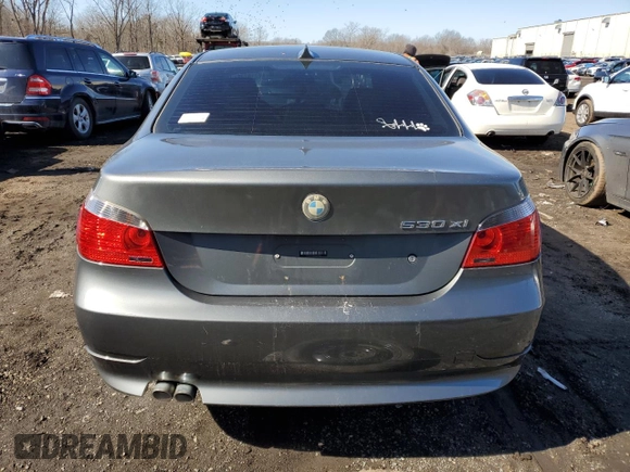 2006 BMW 5 Series 530xi with VIN WBANF73516CU19452, listed as a Copart auction lot 47118735 with 146,502 mi miles and Salvage Title. Bid and sale history available at DreamBid. Image 6.
