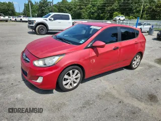 2012 Hyundai Accent SE with VIN KMHCU5AE9CU053460, listed as a Copart auction lot 60256955 with 132,377 mi miles and Salvage title. Bid and sale history available at DreamBid. Image 1.