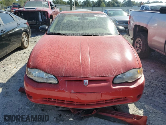 2002 Chevrolet Monte Carlo LS with VIN 2G1WW15E729152250, listed as a Copart auction lot 73939824 with 0 mi miles and Salvage Title. Bid and sale history available at carsss.com. Image 5.