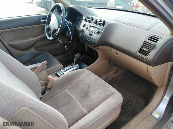 2003 Honda Civic LX with VIN 2HGES16673H572833, listed as a IAAI auction lot 41765347 with 89,950 mi miles. Bid and sale history available at carsss.com. Image 5.