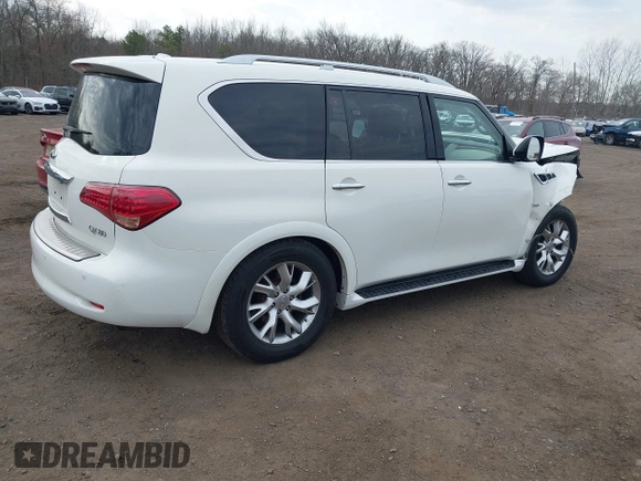 2014 Infiniti QX80 z VIN JN8AZ2NC0E9351569, wystawiony jako IAAI lot #41759656 z przebiegiem 111 892 mil mil oraz . Historia ofert i sprzedaży dostępna na DreamBid. Obrazek 4.