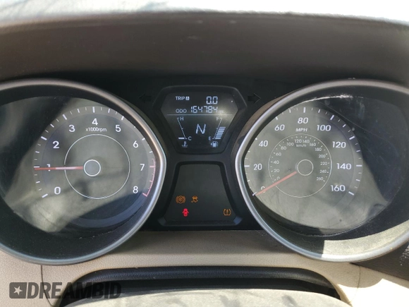 2013 Hyundai Elantra GLS with VIN 5NPDH4AE4DH451758, listed as a Copart auction lot 60124935 with 164,784 mi miles and Salvage title. Bid and sale history available at DreamBid. Image 9.