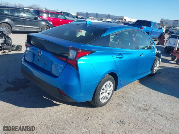 2022 Toyota Prius L Eco with VIN JTDKAMFU0N3182232, listed as a IAAI auction lot 41737264 with 23,123 mi miles. Bid and sale history available at carsss.com. Image 4.