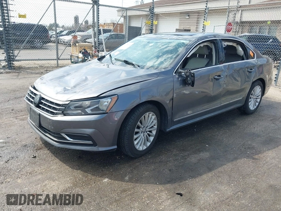 2017 Volkswagen Passat SE with VIN 1VWBT7A36HC039748, listed as a IAAI auction lot 41915674 with 57,012 mi miles and . Bid and sale history available at DreamBid. Image 2.