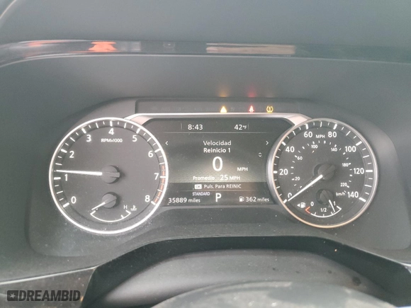 2022 Nissan Pathfinder SL with VIN 5N1DR3CBXNC246321, listed as a Copart auction lot 43754755 with 35,889 mi miles and Salvage Title. Bid and sale history available at carsss.com. Image 9.