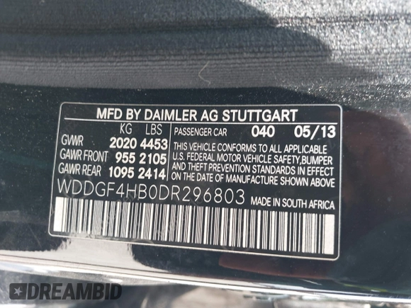 2013 Mercedes-Benz C 250 Sport z VIN WDDGF4HB0DR296803, wystawiony jako IAAI lot #42286512 z przebiegiem 219 384 mil mil oraz . Historia ofert i sprzedaży dostępna na DreamBid. Obrazek 9.