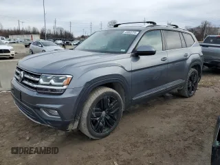 2018 Volkswagen Atlas 3.6L V6 SEL with VIN 1V2MR2CA0JC510810, listed as a Copart auction lot 45863725 with 104,762 mi miles and Salvage Title. Bid and sale history available at carsss.com. Image 1.