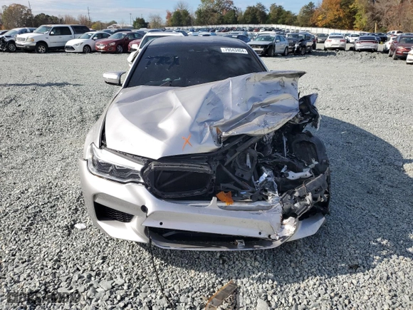 2020 BMW M5 with VIN WBSJF0C01LCD17721, listed as a Copart auction lot 79543404 with 0 mi miles and Salvage Title. Bid and sale history available at carsss.com. Image 5.