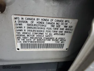 2004 Honda Pilot LX with VIN 2HKYF18124H555240, listed as a Copart auction lot 45273385 with 250,091 mi miles and Salvage Title. Bid and sale history available at carsss.com. Image 13.