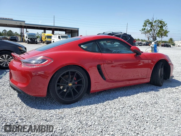 2015 Porsche Cayman S with VIN WP0AB2A80FK182830, listed as a Copart auction lot 50047385 with 107,545 mi miles and Salvage Title. Bid and sale history available at DreamBid. Image 3.