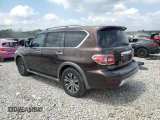 2017 Nissan Armada SV with VIN JN8AY2ND2H9005734, listed as a Copart auction lot 66309634 with 112,585 mi miles and Salvage Title. Bid and sale history available at carsss.com. Image 2.