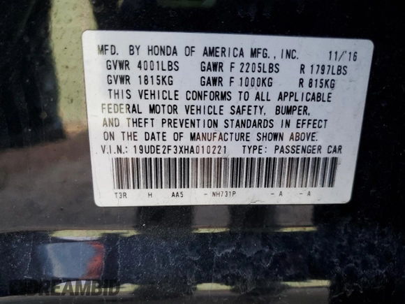 2017 Acura ILX with VIN 19UDE2F3XHA010221, listed as a Copart auction lot 45383025 with 100,962 mi miles and Salvage Title. Bid and sale history available at carsss.com. Image 15.