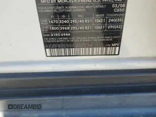 2008 Mercedes-Benz GL-Class 5.5L with VIN 4JGBF86E88A397239, listed as a Copart auction lot 49077385 with 207,217 mi miles and Salvage Title. Bid and sale history available at carsss.com. Image 14.
