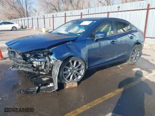 2018 Mazda Mazda3 4-Door Grand Touring with VIN 3MZBN1W38JM179689, listed as a IAAI auction lot 41305303 with 77,277 mi miles. Bid and sale history available at carsss.com. Image 2.