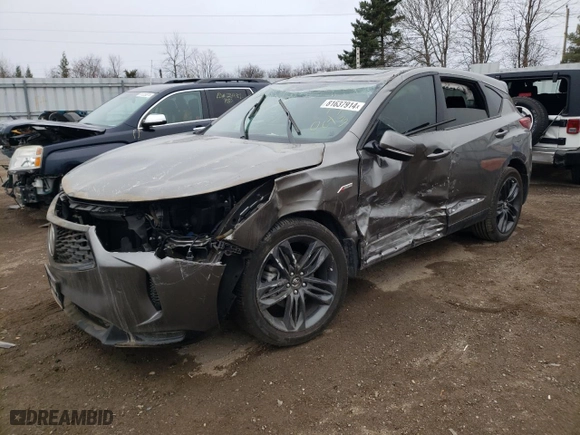 2023 Acura RDX w/A-Spec Package with VIN 5J8TC2H60PL802356, listed as a Copart auction lot 81637914 with 0 mi miles and Non Repairable. Bid and sale history available at carsss.com. Image 1.