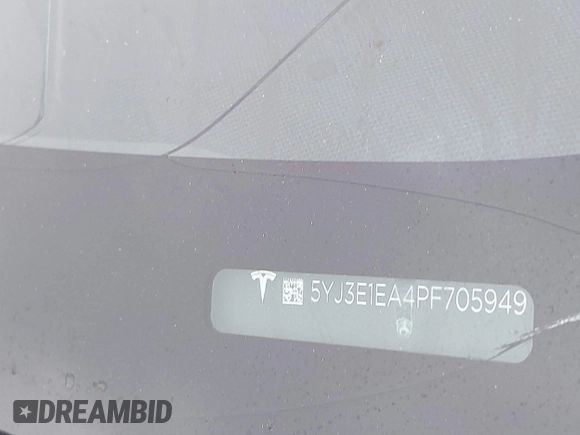 2023 Tesla Model 3 with VIN 5YJ3E1EA4PF705949, listed as a IAAI auction lot 42336682 with 88,056 mi miles and . Bid and sale history available at DreamBid. Image 9.