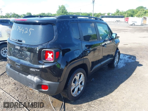 2022 Jeep Renegade Limited with VIN ZACNJDD11NPN71962, listed as a IAAI auction lot 42374425 with 40,223 mi miles and . Bid and sale history available at DreamBid. Image 4.