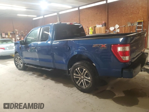 2022 Ford F-150 XL z VIN 1FTEX1EP7NFC10239, wystawiony jako Copart lot #57776525 z przebiegiem 46 980 mil mil oraz Szkoda całkowita • Salvage title. Historia ofert i sprzedaży dostępna na DreamBid. Obrazek 2.