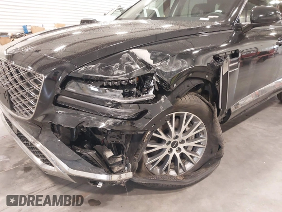 2025 Genesis GV80 Standard with VIN KMUHFESB2SU258557, listed as a IAAI auction lot 42116138 with 1,474 mi miles and . Bid and sale history available at DreamBid. Image 6.