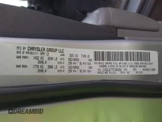 2012 Dodge Durango Crew with VIN 1C4SDJDT7CC309362, listed as a IAAI auction lot 41995500 with 227,049 mi miles and . Bid and sale history available at carsss.com. Image 9.