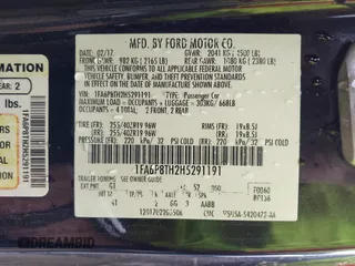 2017 Ford Mustang EcoBoost with VIN 1FA6P8TH2H5291191, listed as a IAAI auction lot 40761831 with 179,007 mi miles. Bid and sale history available at carsss.com. Image 9.