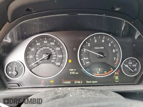 2014 BMW 4 Series 428i with VIN WBA3N3C51EF711635, listed as a Copart auction lot 54813555 with 110,285 mi miles and Salvage title. Bid and sale history available at DreamBid. Image 9.
