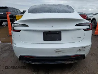 2025 Tesla Model 3 Long Range with VIN 5YJ3E1EB7SF928813, listed as a Copart auction lot 58837915 with 4,278 mi miles and Salvage title. Bid and sale history available at DreamBid. Image 6.