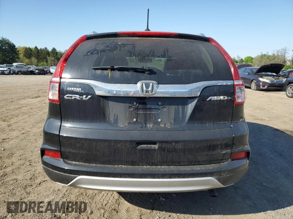 2015 Honda CR-V EX-L with VIN 2HKRM4H71FH625846, listed as a Copart auction lot 54674185 with 0 mi miles and Salvage Title. Bid and sale history available at carsss.com. Image 6.