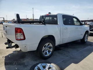 2021 Ram 1500 Big Horn with VIN 1C6RREFT2MN747109, listed as a Copart auction lot 58084855 with 77,604 mi miles and Salvage title. Bid and sale history available at DreamBid. Image 3.