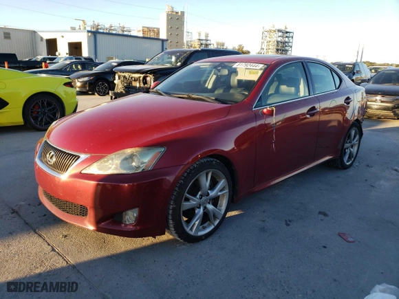 2010 Lexus IS 250 with VIN JTHBF5C26A5118591, listed as a Copart auction lot 81792444 with 132,548 mi miles and Salvage Title. Bid and sale history available at carsss.com. Image 1.