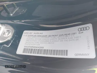 2013 Audi A5 Premium with VIN WAUCFAFR4DA042899, listed as a IAAI auction lot 42682496 with 60,274 mi miles and . Bid and sale history available at DreamBid. Image 9.