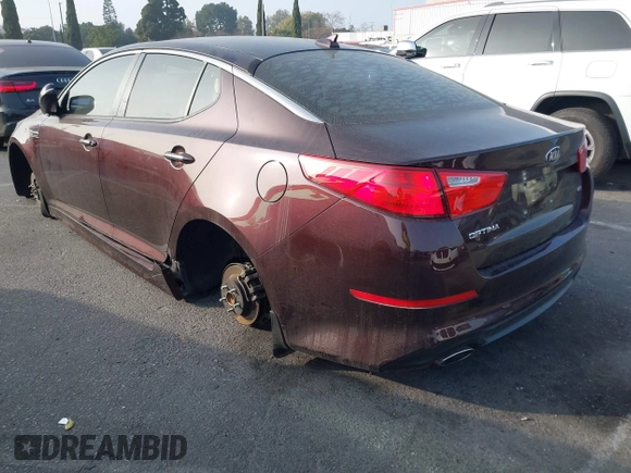2015 Kia Optima LX with VIN 5XXGM4A74FG430790, listed as a IAAI auction lot 41224183 with 118,793 mi miles. Bid and sale history available at carsss.com. Image 3.