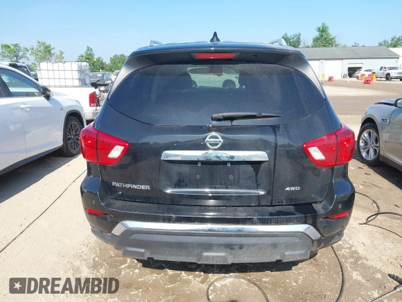 2019 Nissan Pathfinder S with VIN 5N1DR2MM1KC641946, listed as a IAAI auction lot 42591605 with 86,654 mi miles and . Bid and sale history available at DreamBid. Image 16.