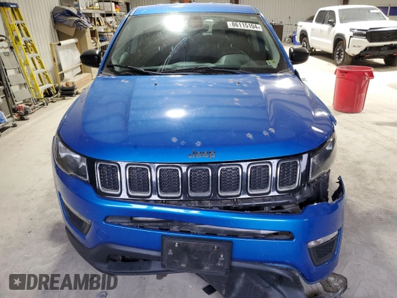 2018 Jeep Compass Sport z VIN 3C4NJDAB9JT480473, wystawiony jako Copart lot #86115104 z przebiegiem 172 171 mil mil oraz Szkoda całkowita • Salvage title. Historia ofert i sprzedaży dostępna na DreamBid. Obrazek 5.