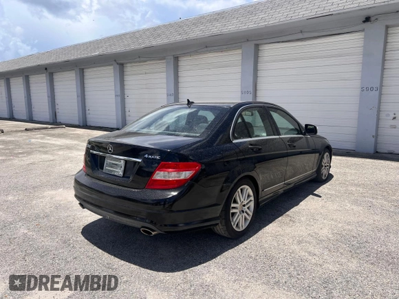 2008 Mercedes-Benz C 300 Sport with VIN WDDGF81X48F118820, listed as a Copart auction lot 64808465 with 169,933 mi miles and Salvage title. Bid and sale history available at DreamBid. Image 4.