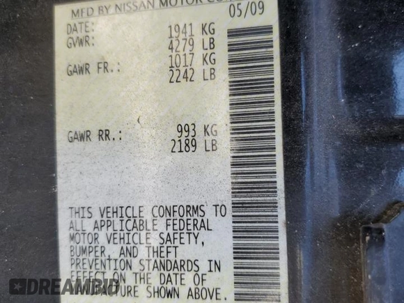 2009 Nissan Altima 2.5 S with VIN 1N4AL21E89N514394, listed as a Copart auction lot 52576415 with 124,227 mi miles and Salvage Title. Bid and sale history available at carsss.com. Image 12.