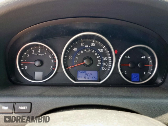 2008 Hyundai Veracruz GLS with VIN KM8NU13C68U037348, listed as a Copart auction lot 58433215 with 81,012 mi miles and Salvage title. Bid and sale history available at DreamBid. Image 9.