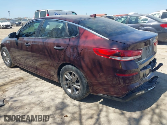 2019 Kia Optima LX with VIN 5XXGT4L37KG347930, listed as a IAAI auction lot 41772543 with 112,608 mi miles. Bid and sale history available at carsss.com. Image 3.
