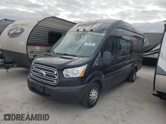 2019 Ford Transit Passenger XL with VIN 1FBVU4XM1KKA23695, listed as a Copart auction lot 80881484 with 52,209 mi miles and Salvage Title. Bid and sale history available at DreamBid. Image 1.