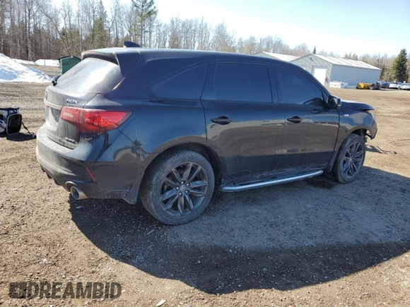 2019 Acura MDX w/Technology/A-Spec Pkg with VIN 5J8YD4H08KL802768, listed as a Copart auction lot 49523695 with 0 mi miles and Salvage Title. Bid and sale history available at carsss.com. Image 3.