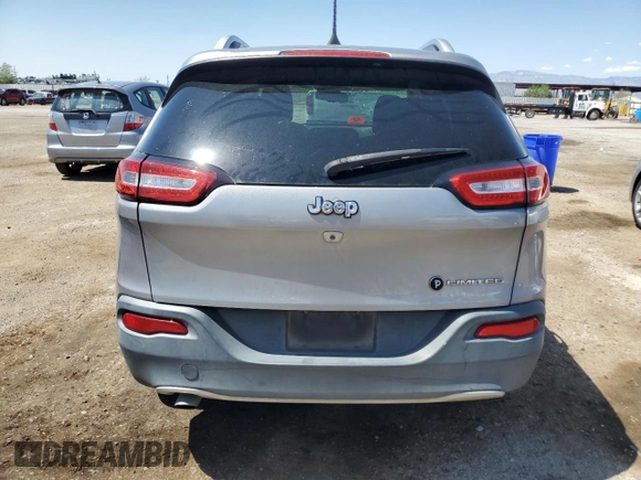 2016 Jeep Cherokee Limited with VIN 1C4PJLDBXGW229270, listed as a Copart auction lot 60097515 with 136,297 mi miles and Salvage title. Bid and sale history available at DreamBid. Image 6.