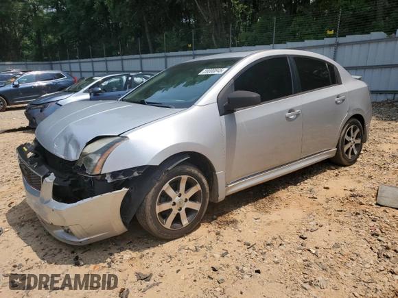 2012 Nissan Sentra SR with VIN 3N1AB6AP8CL748406, listed as a Copart auction lot 59000845 with 221,945 mi miles and Salvage title. Bid and sale history available at DreamBid. Image 1.