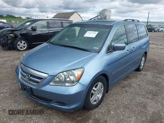 2005 Honda Odyssey EX-L z VIN 5FNRL38755B126414, wystawiony jako IAAI lot #42327946 z przebiegiem 340 043 mil mil oraz . Historia ofert i sprzedaży dostępna na DreamBid. Obrazek 2.