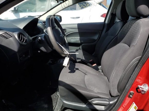 2015 Mitsubishi Mirage DE with VIN ML32A3HJ5FH037076, listed as a Copart auction lot 54060165 with 35,702 mi miles and Salvage Title. Bid and sale history available at carsss.com. Image 7.