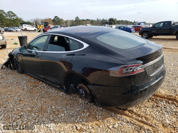 2017 Tesla Model S 100D with VIN 5YJSA1E26HF204157, listed as a Copart auction lot 43122235 with 0 mi miles and Salvage Title. Bid and sale history available at carsss.com. Image 2.