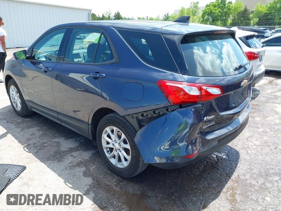 2019 Chevrolet Equinox LS with VIN 3GNAXHEV1KL307516, listed as a IAAI auction lot 42116355 with 98,814 mi miles and . Bid and sale history available at carsss.com. Image 3.