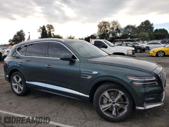 2023 Genesis GV80 with VIN KMUHCESC5PU137756, listed as a Copart auction lot 81332203 with 2,984 mi miles and Salvage title. Bid and sale history available at DreamBid. Image 4.
