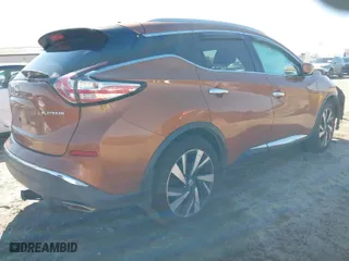 2015 Nissan Murano SL with VIN 5N1AZ2MGXFN289117, listed as a IAAI auction lot 41472108 with 122,005 mi miles. Bid and sale history available at carsss.com. Image 4.