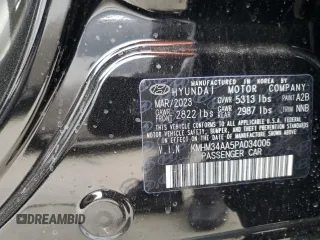 2023 Hyundai Ioniq 6 SEL z VIN KMHM34AA5PA034006, wystawiony jako Copart lot #80392393 z przebiegiem 707 mil mil oraz . Historia ofert i sprzedaży dostępna na DreamBid. Obrazek 12.