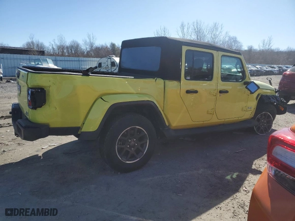 2023 Jeep Gladiator Overland with VIN 1C6HJTFG9PL547578, listed as a Copart auction lot 47018785 with 36,010 mi miles and Salvage Title. Bid and sale history available at carsss.com. Image 3.